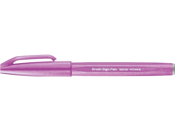 Pentel Brush Sign, Fein, 1 Farben, Violett, Pinselspitze, 0,5 Mm, 2 Mm