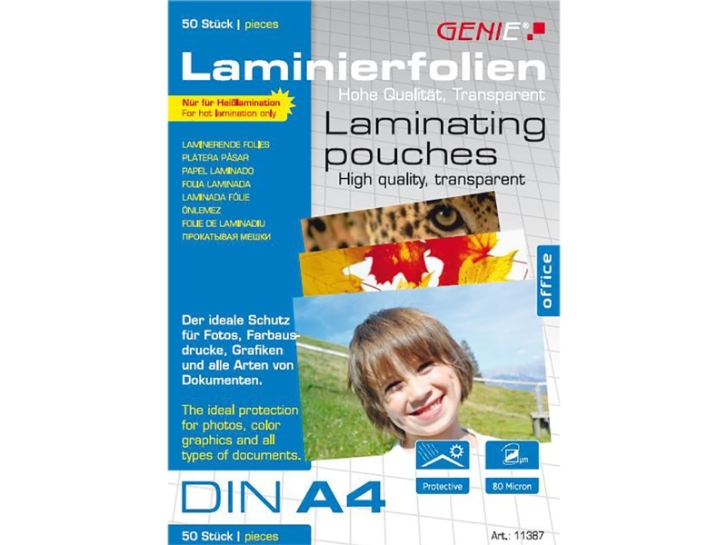 Genie 11387, Transparent, A4, Pakke, 216 Mm, 303 Mm, 16 Mm