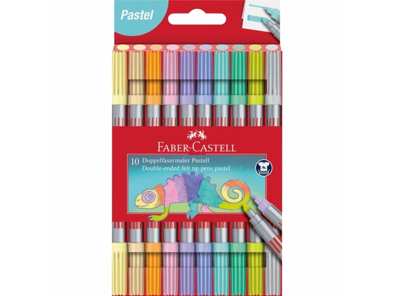 Faber-Castell 151112, Blandade färger, Blandade färger, Rund, 10 styck | Skrivredskap - Fiberpennor & Fineliner - Fineliner | GameStuff