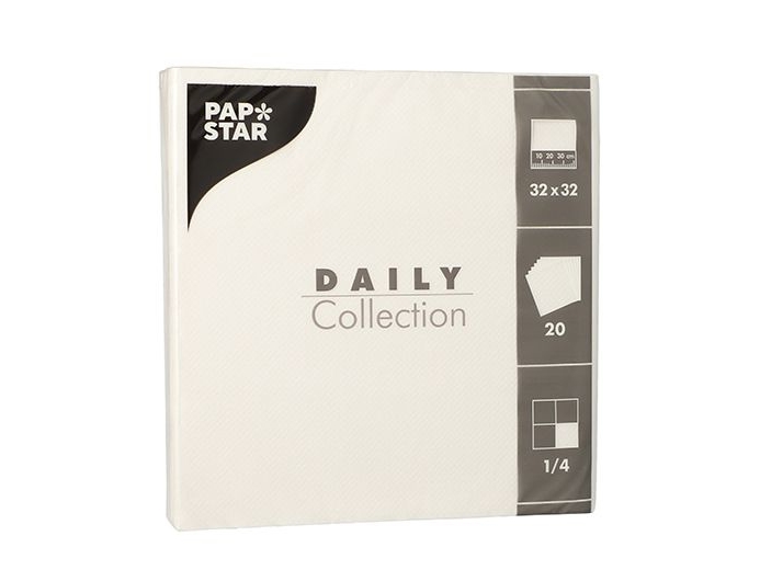 PAPSTAR-servietter 32,0 x 32,0 cm 2-lags hvid