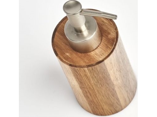 Liquid soap dispenser, Acacia wood, ZELLER