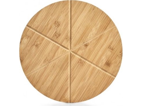 Zeller pizzasten, 2 delar, bambu/metall , höjd: 1,5 cm | Köksutrustning - Bakartiklar - Bakformar & utrustning | GameStuff