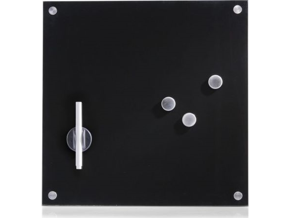 Zeller lasiset magneettitaulut lasinen muistilista musta 40x40cm 40.0 x 40.0 cm särkymätön lasi, metallinen tausta musta