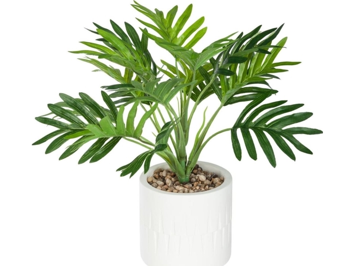 Atmosphera Weiße Künstliche Palme Im Topf 29 Cm