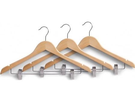 Zeller 3 bøjler med clips, 3x44,5x26cm