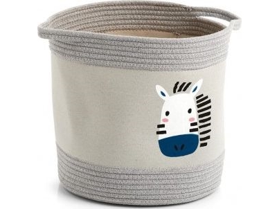 Zeller barntvättkorg/förvaring Zebra bomull/polyester 30x30 cm | N - A | GameStuff