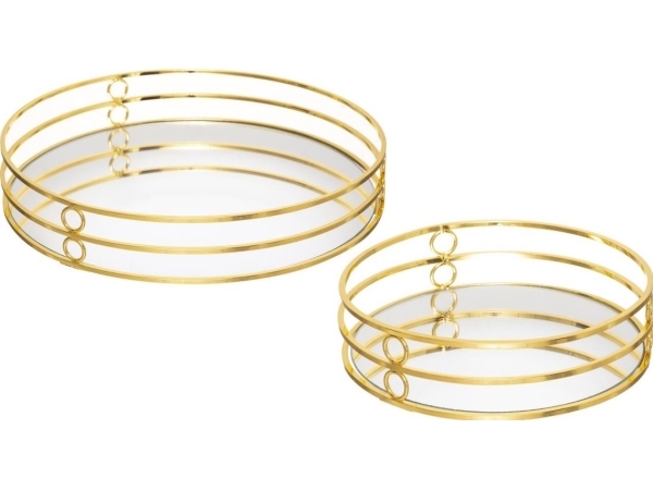 H&S Decoration Komplette Metalbakker Med Spejl Feel