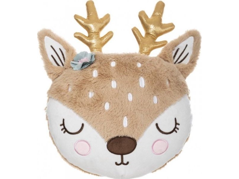 Dekoracja Domu Vaikiška pagalvėlė elnio galvos formos, Ø 30 cm