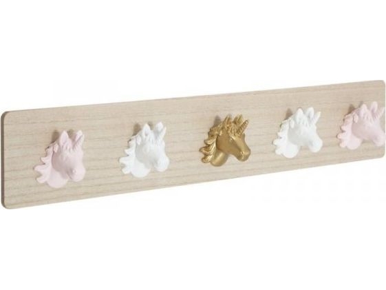 Dekoration til hjemmet: børneknage med 5 kroge Unicorn