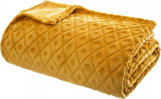 Boligindretning Losan 3D-mønstret tæppe 180x230 cm gul