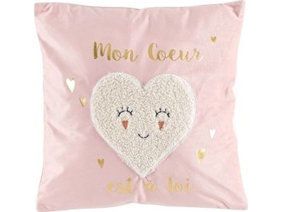 Douceur d`Interieur koristetyyny LILYLOVE- Vaaleanpunainen 40x40