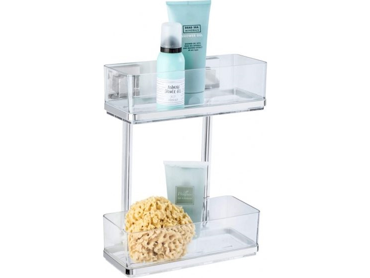 Stačiakampė vonios lentyna QUADRO, Vacuum-Loc, dušui, 2 lygiai, WENKO