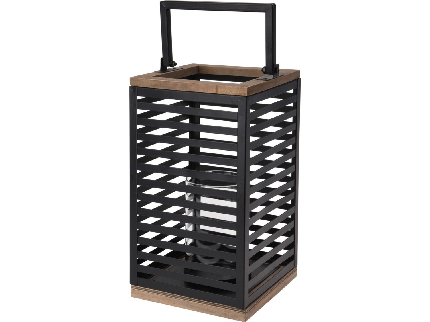 Excellent Houseware lanterne til stearinlys til ophæng metal sort 15x15x28 cm