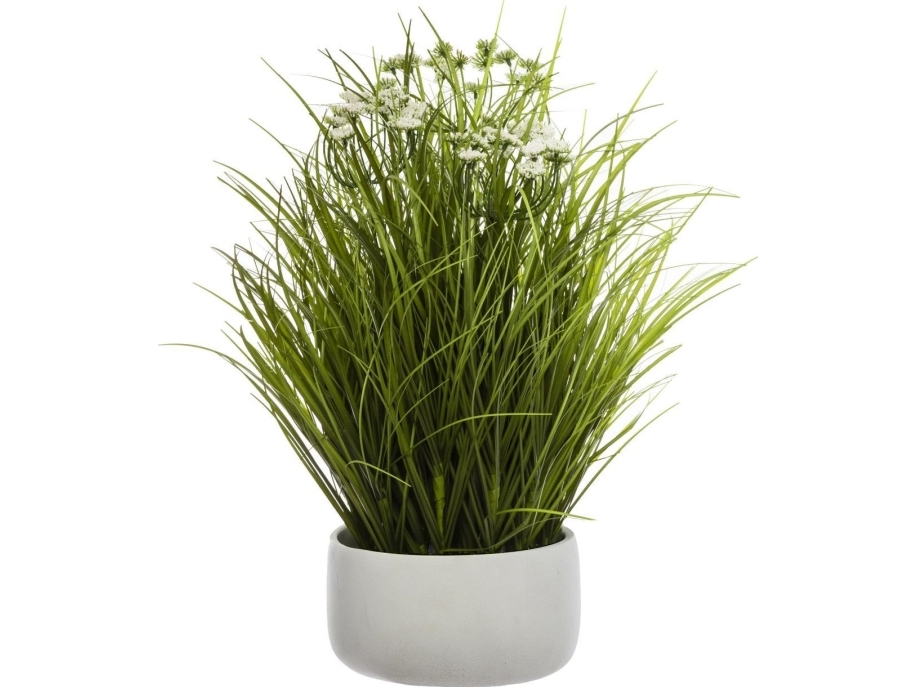 Atmosphera Künstliches Blühendes Gras Im 46 Cm Topf