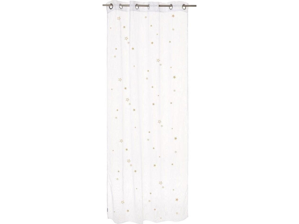 Atmosphera Star Verho Valkoinen Valmis verho pyörillä 140x250 cm