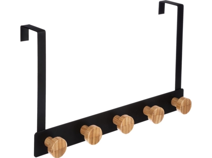 5Five Türaufhänger 5 Haken Schwarz Loft