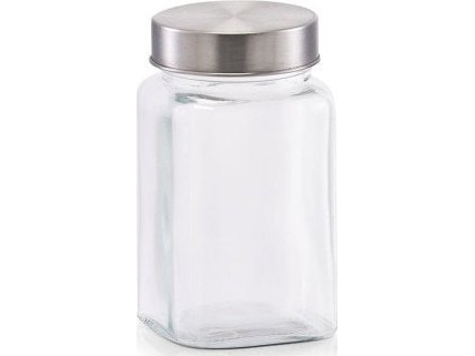 Zeller Vorratsglas 420 Ml Mit Deckel Aus Edelstahl 7,5 X 7,5 X 13 Cm (19508)