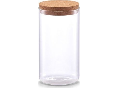Zeller Krukke Med Glat Side Og Kork 1 1 L Glas