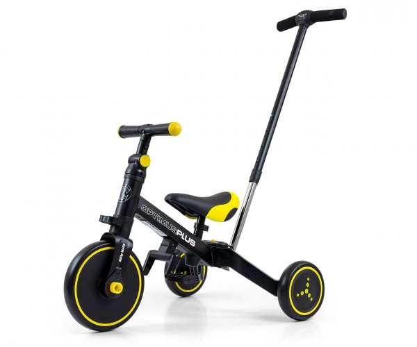 Milly Mally Optimus Plus 4In1 Dreirad Mit Schwarzer Führungsstange