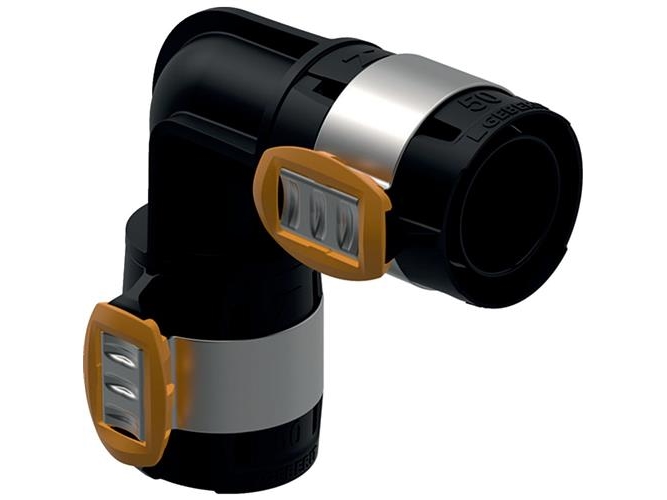 GEBERIT Flowfit bøjning 90 gr. 75mm sort