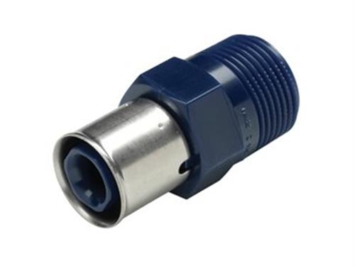 Wavin Tigris K1 press 50 mm x 1.1/2'' Overgang med nippel. Kun til U-bakker.