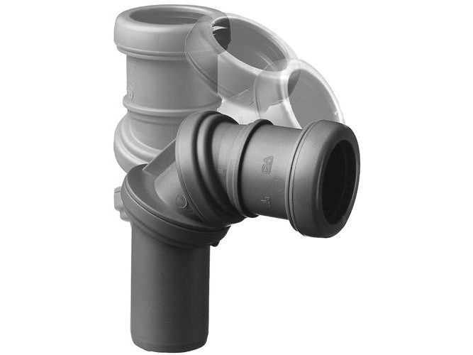PURUS JOTIFLEX steglös och roterbar böjning från 0-90 grader Ø 32 mm med 1 hylsa grå | Gråa dräneringsrör | GameStuff