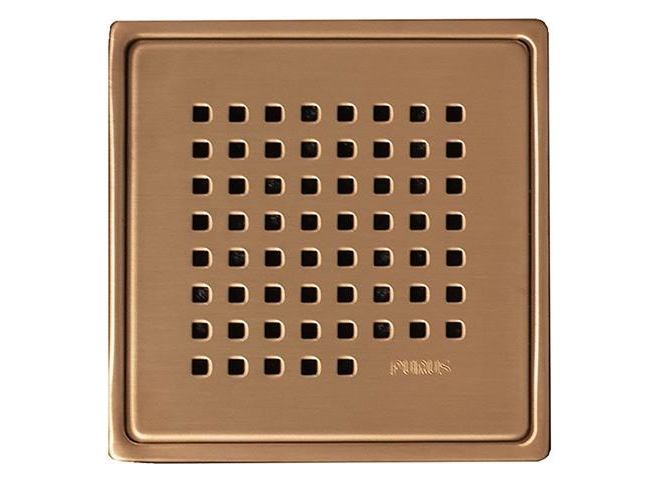 PURUS PVD behandlet kobber rustfri rist og ramme CHESS 150x150mm