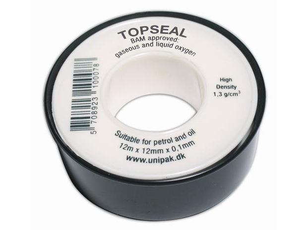 Gevindtape TOPSEAL 12 m x 12 mm x 0,1 mm