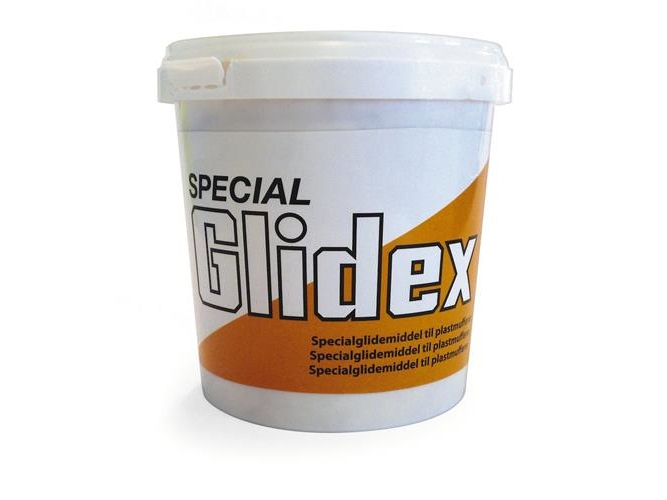 UNIPAK SPECIAL GLIDEX 1 kg til plastmuffe- og metalrør Sæbebaseret glidemiddel til montage af afløbsrør i metal eller plast