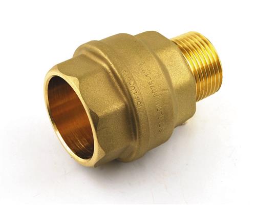 Isiflo 25 mm x 3/4" overgang med nippel, messing, PN16