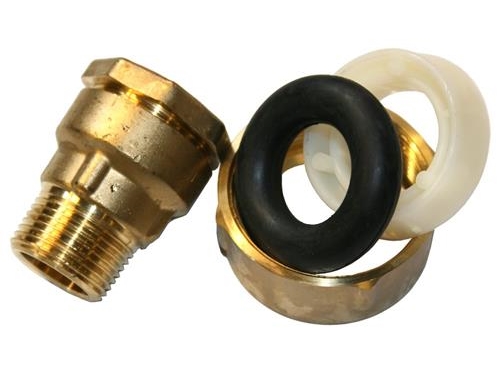 Murgennemføring 40mm-1 nippel - med 2 1/2omløber. Isiflo