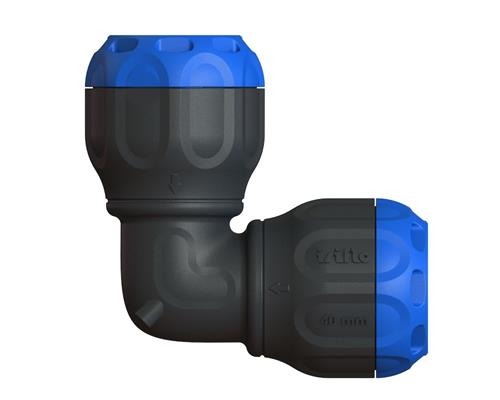 Isiflo SPRINT vinkel 25 mm. 90°. PN16. komposit