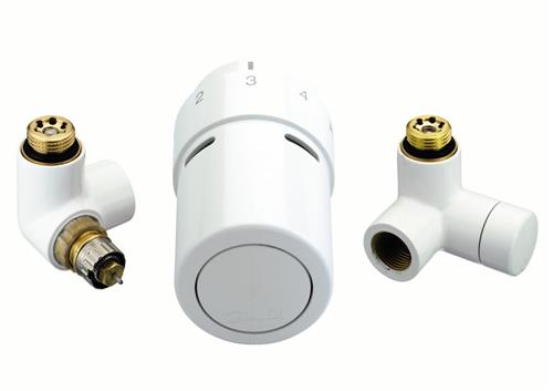Ventilsats RTX sidoläge vänster vit 9016 | VVS Artiklar - Badrum - Handdukstorkar | GameStuff