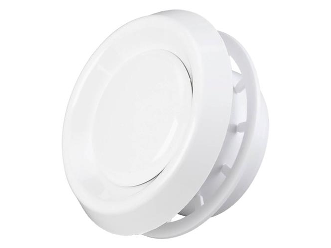 Ut- och inblåsningsventil i PVC, vit, Ø100 mm, typ VRF | Ventilation & Klimat - Ventilationstillbehör - Ventil | GameStuff