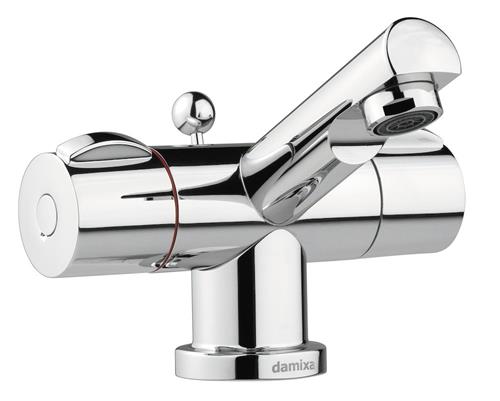 Damixa Titan håndvaskarmatur 2-grebs 83mm tud med bundventil, krom