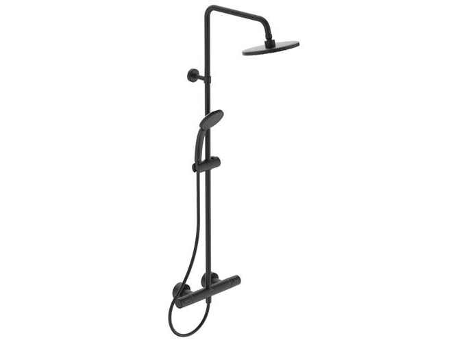 Ideal Standard Ceratherm T25 duschsystem matt svart - Ø200 mm huvuddusch | VVS Artiklar - Badrum - Duschset & Tillbehör | GameStuff