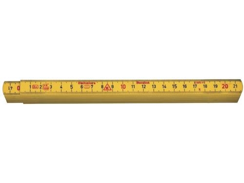 Meterstok gul glasfiber G59-2-10 GU mm/mm, 2 m og 10 led