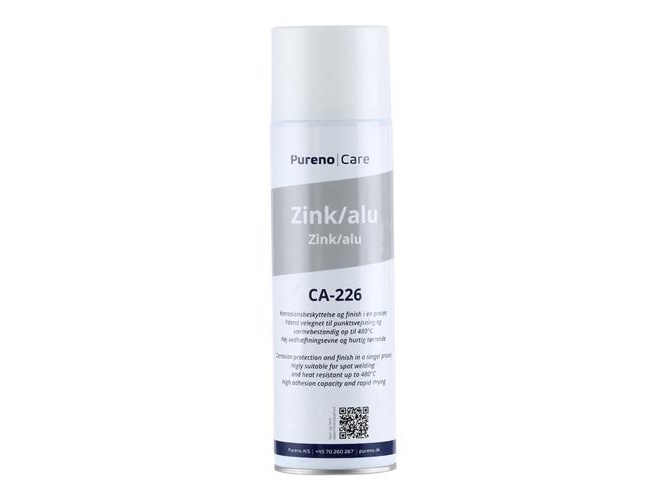Pureno zink/alu spray 500ml - Propan/butan, fx til reparations- & vedligeholdelsesopgaver