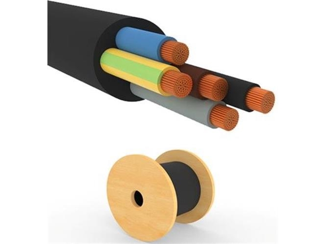 Gummikabel 5G16 mm² H07RN-F sort 450/750V ring med 40 meter, kabeldiameter 33,3 mm | EL Artiklar - Kablar och ledningar - Gummikabel | GameStuff