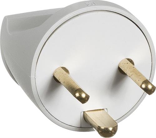 LAURITZ KNUDSEN Stikprop type 85 EDB lige rund 16A 250V lysegrå