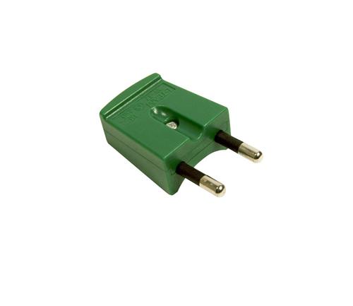 Slagtålig plugg platt, utan jord, 16A 250V IP20, Polykarbonat - färg grön | Lauritz Knudsen - Övrige El-artiklar (LK) - Andra El-artiklar | GameStuff