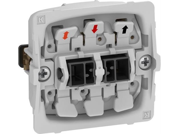 LAURITZ KNUDSEN FUGA 1-polet afbryder med sløjfeklemme 16A, uden afdækning.