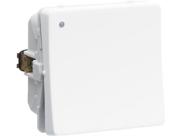 LAURITZ KNUDSEN Fuga® afbryder korrespondance med LED, 16A 250V hvid.