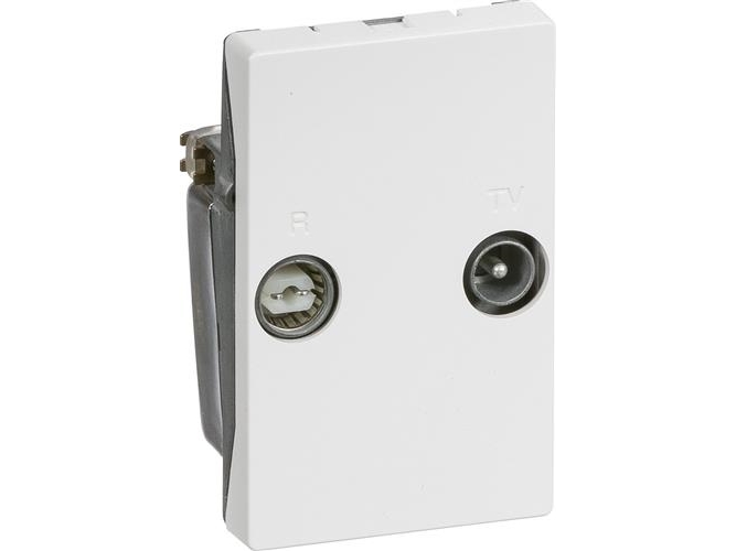 LK FUGA antenneudtag TV og R sløjfedåse T2 2 stik type TD212E, Class A+ 1½ modul, hvid