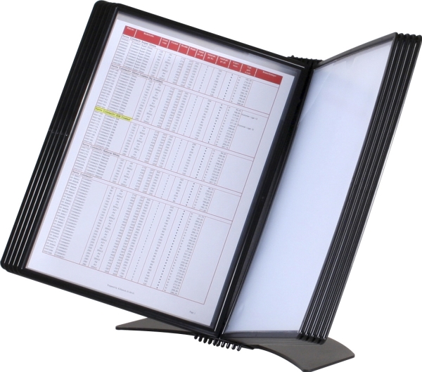 Registersystem A4 Easymount T/5 Lommer Sort Bordmodel