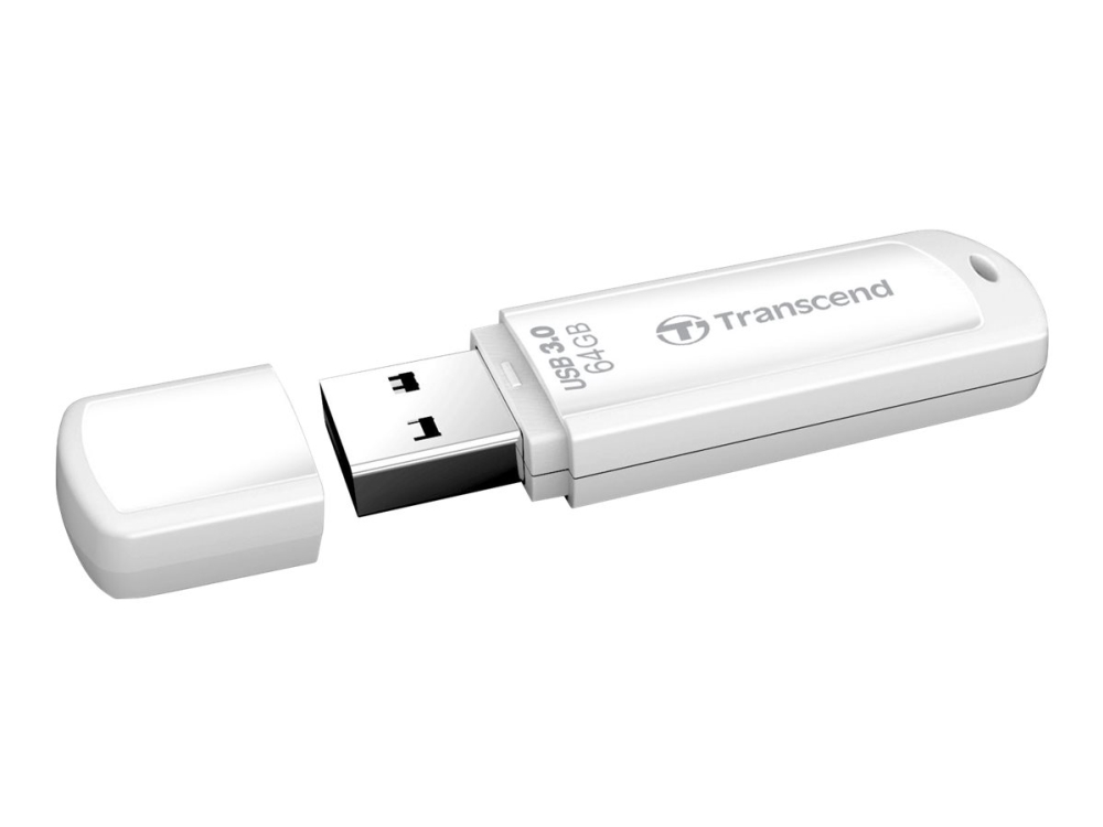 Transcend Jetflash 730 - Usb Flashdrive - 64 Gb - Usb 3.0 - Hvid