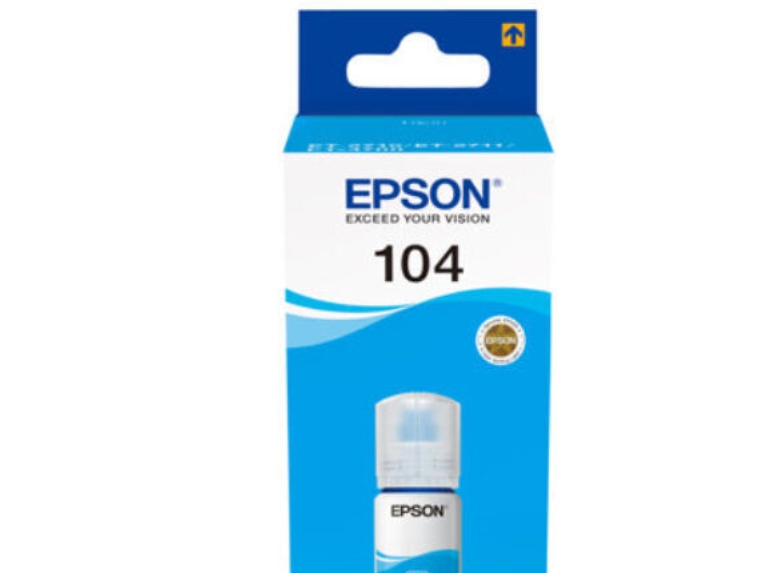 Epson 104 Ecotank, Original, Blå, Epson, Ecotank Et-4700 Ecotank Et-2726 Ecotank Et-2720 Ecotank Et-2715 Ecotank Et-2714 Ecotank Et-2712..., 65 Ml, I
