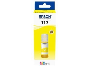Epson 113 Ecotank, Original, Gul, Epson, Ecotank Et-5880, Ecotank Et-5850, Ecotank Et-5800, Ecotank Et-16650, Ecotank Et-16600, 6000 Sider, 70 Ml