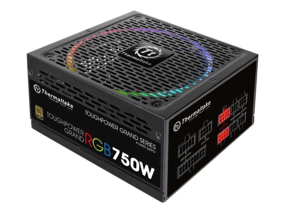 Thermaltake Toughpower Grand Rgb 750W Gold - Strømforsyning (Intern) - Atx12v 2.4/ Eps12v 2.92 - 80 Plus Gold - Ac 100-240 V - 750 Watt - Aktiv Pfc -