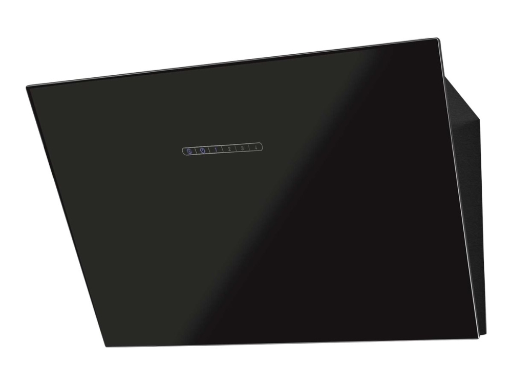 EICO Unique Collection EicoE25 60 N - Kåpa - vinklad skorsten - bredd: 60 cm - djup: 42.5 cm - utsug och återcirkulering (-) - med inbyggd motor - svart/svart glas | Vitvaror - Köksfläktar - Vägghängda | GameStuff